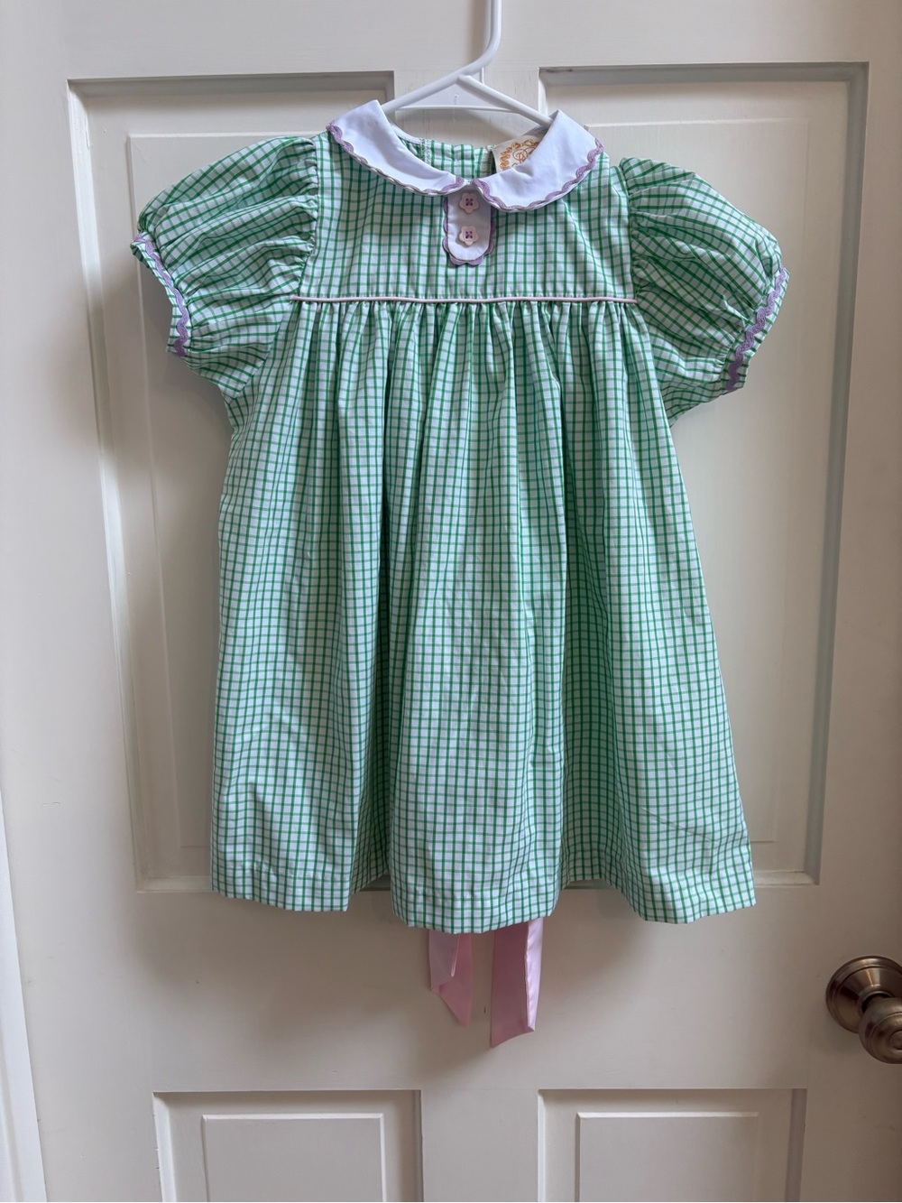 The Beaufort Bonnet Company Green Gingham Mary Dal Dress